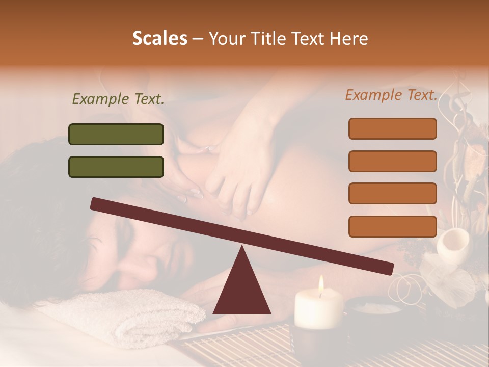 A Man Getting A Back Massage From A Woman PowerPoint Template