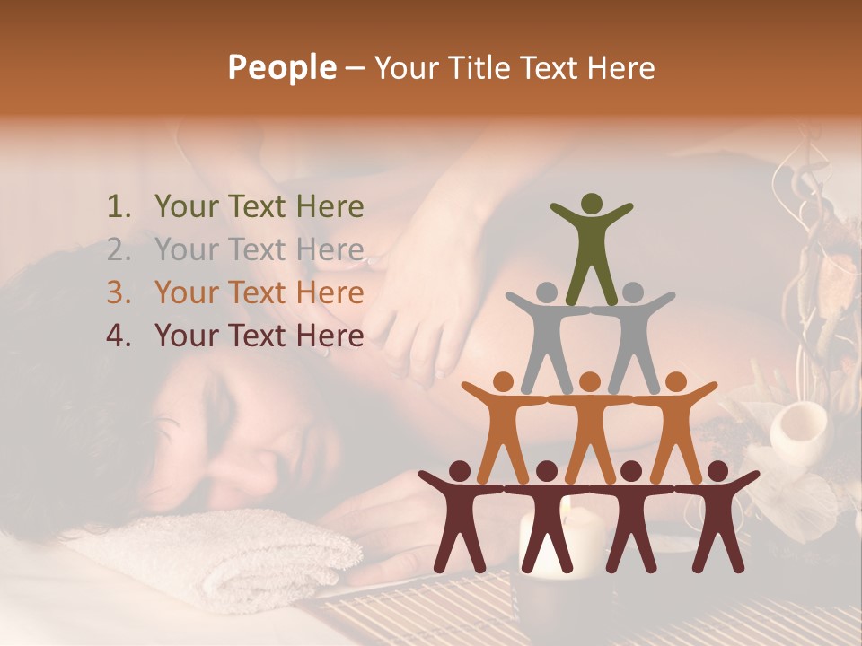 A Man Getting A Back Massage From A Woman PowerPoint Template