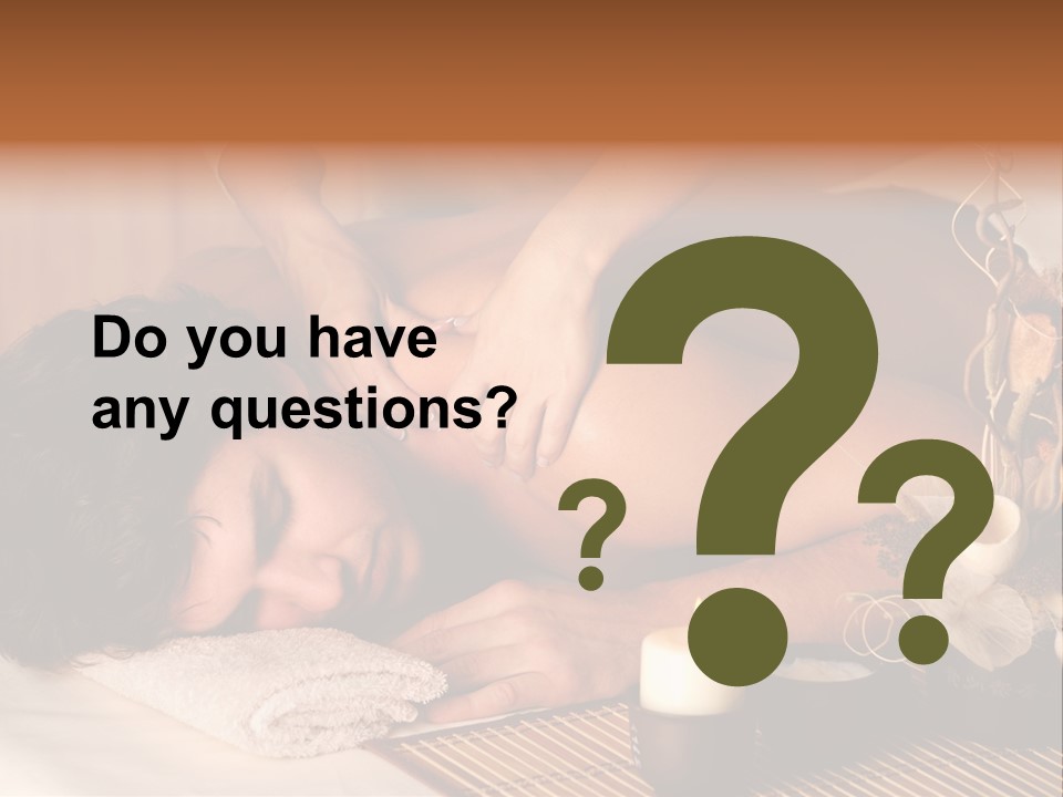 A Man Getting A Back Massage From A Woman PowerPoint Template