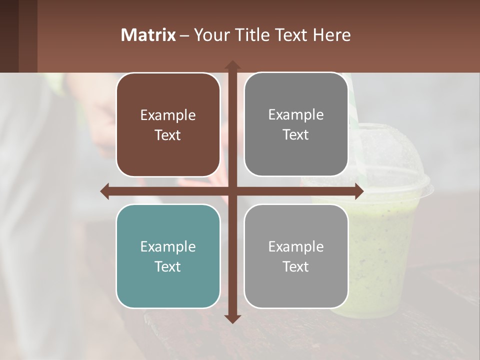 A Person Tying A Shoelace To A Green Drink PowerPoint Template