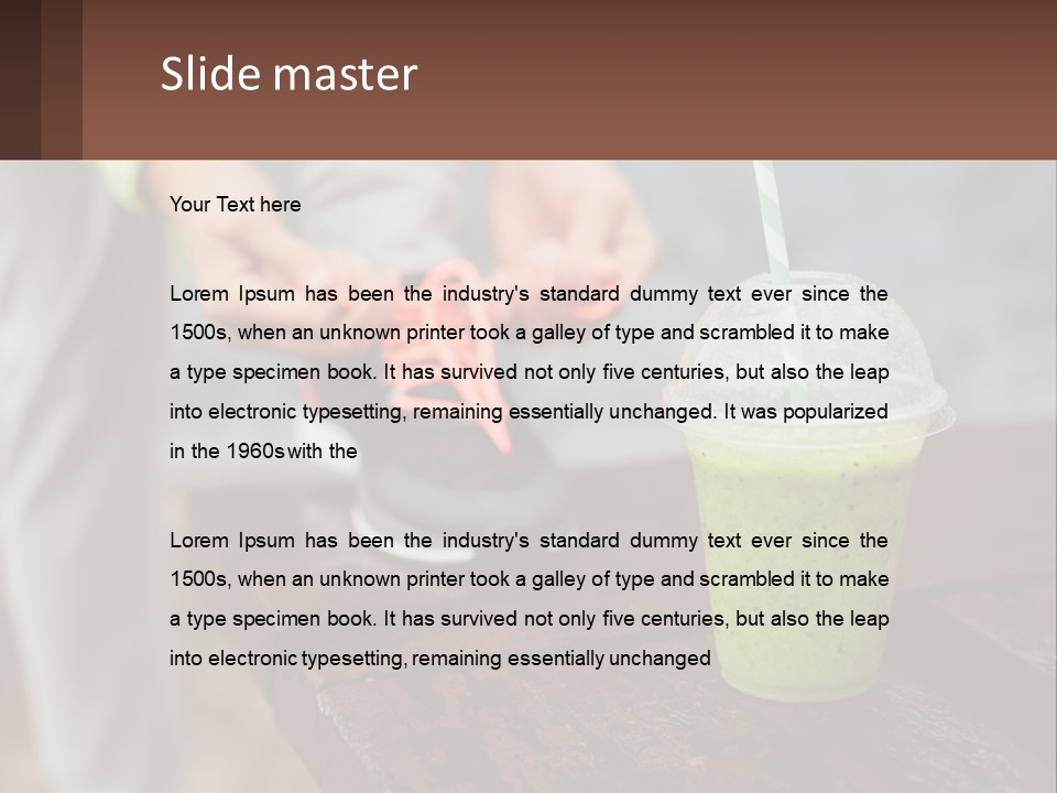 A Person Tying A Shoelace To A Green Drink PowerPoint Template