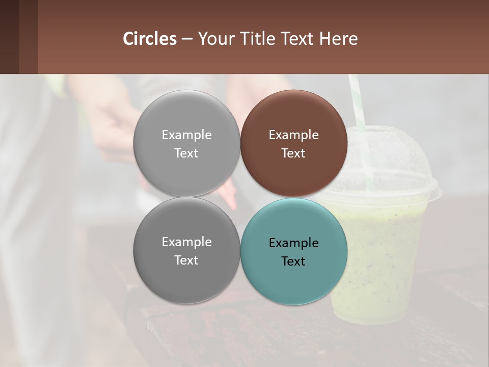 A Person Tying A Shoelace To A Green Drink PowerPoint Template