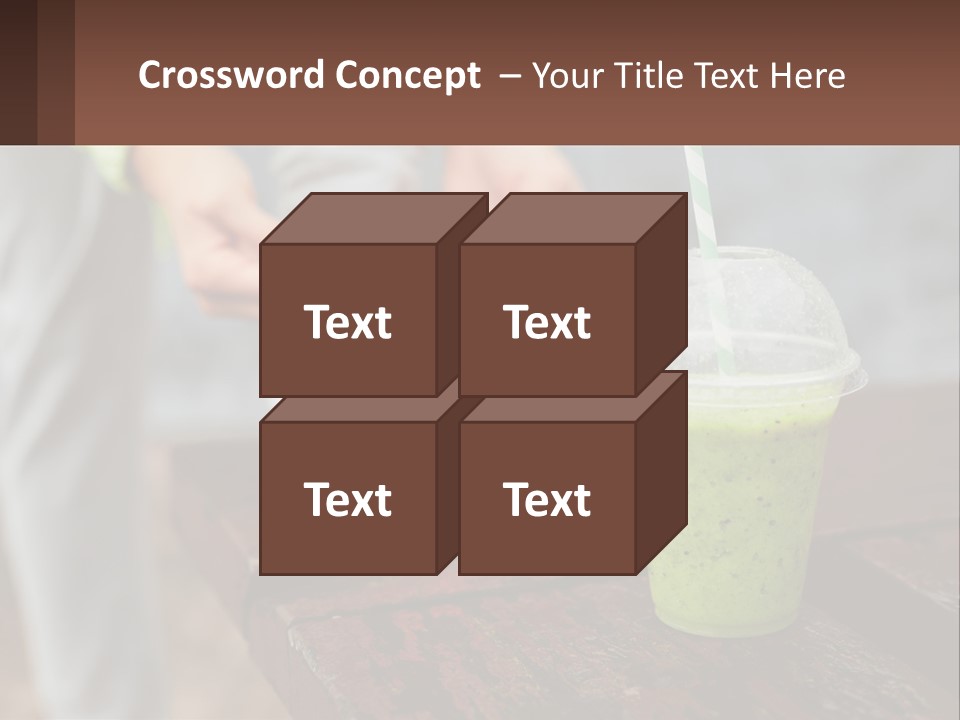 A Person Tying A Shoelace To A Green Drink PowerPoint Template