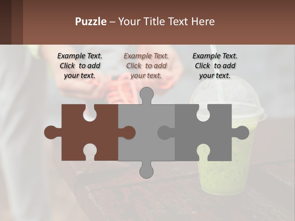 A Person Tying A Shoelace To A Green Drink PowerPoint Template