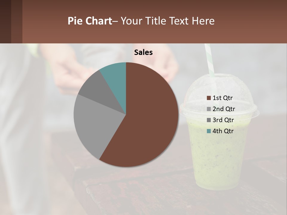 A Person Tying A Shoelace To A Green Drink PowerPoint Template