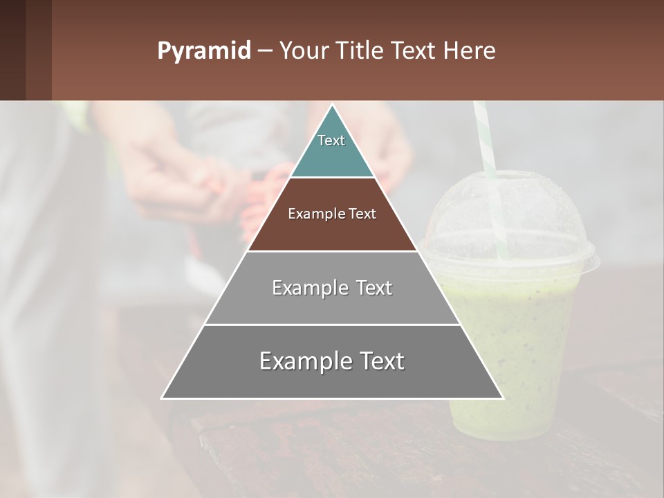 A Person Tying A Shoelace To A Green Drink PowerPoint Template