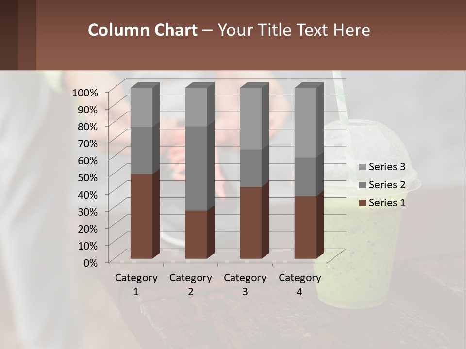 A Person Tying A Shoelace To A Green Drink PowerPoint Template