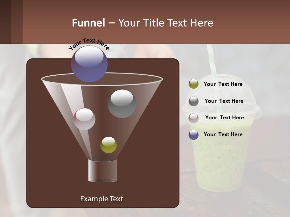 A Person Tying A Shoelace To A Green Drink PowerPoint Template