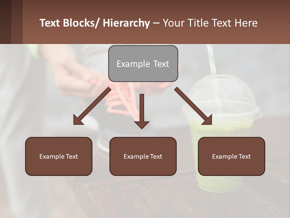 A Person Tying A Shoelace To A Green Drink PowerPoint Template