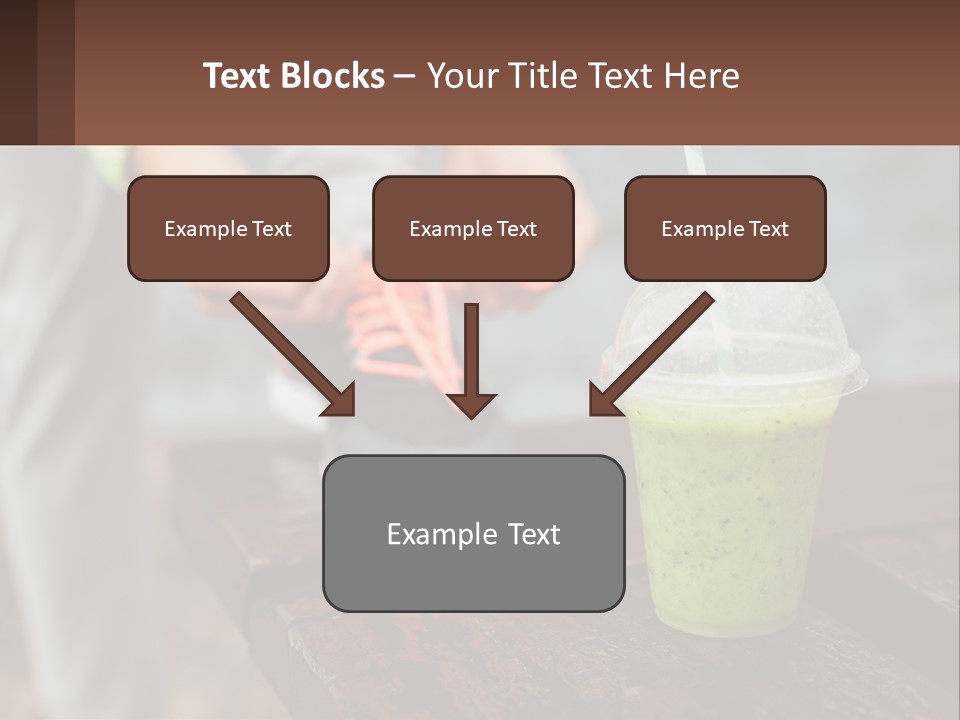 A Person Tying A Shoelace To A Green Drink PowerPoint Template