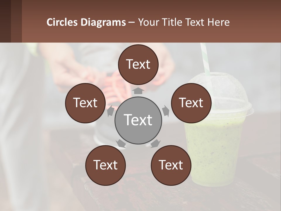 A Person Tying A Shoelace To A Green Drink PowerPoint Template