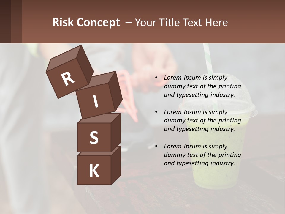 A Person Tying A Shoelace To A Green Drink PowerPoint Template