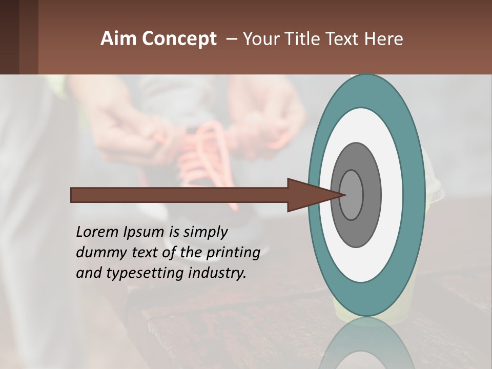 A Person Tying A Shoelace To A Green Drink PowerPoint Template