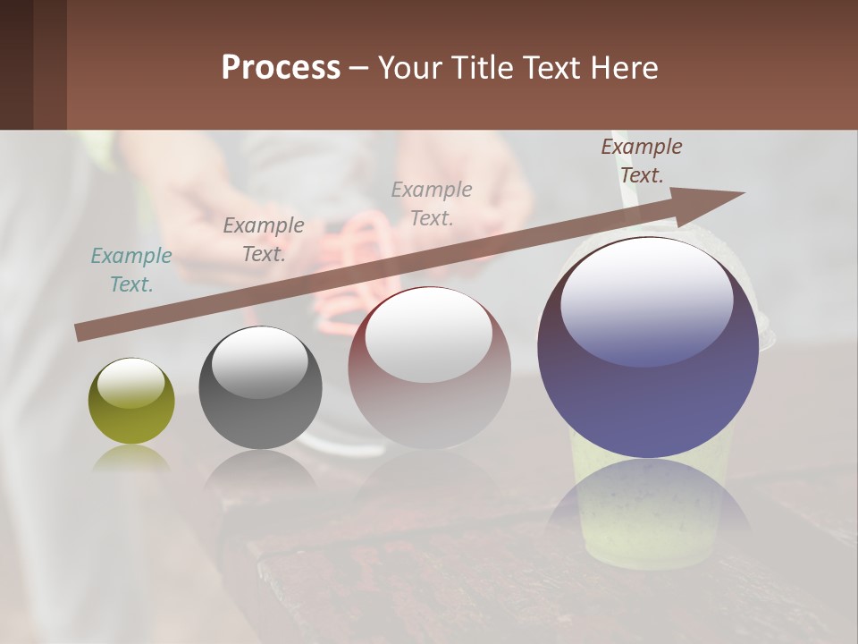 A Person Tying A Shoelace To A Green Drink PowerPoint Template