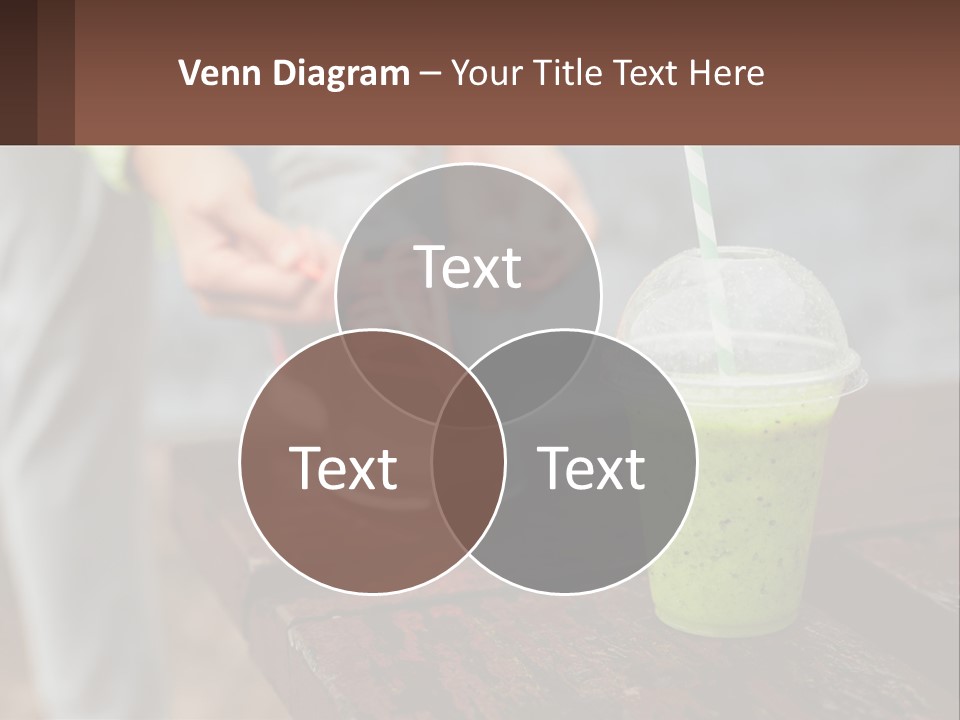 A Person Tying A Shoelace To A Green Drink PowerPoint Template