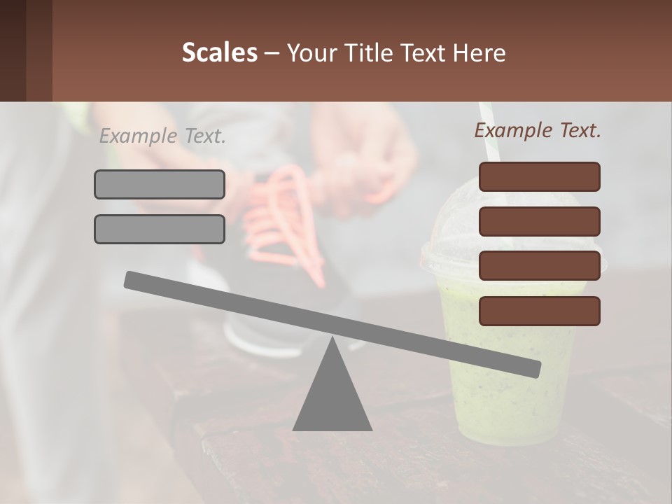 A Person Tying A Shoelace To A Green Drink PowerPoint Template