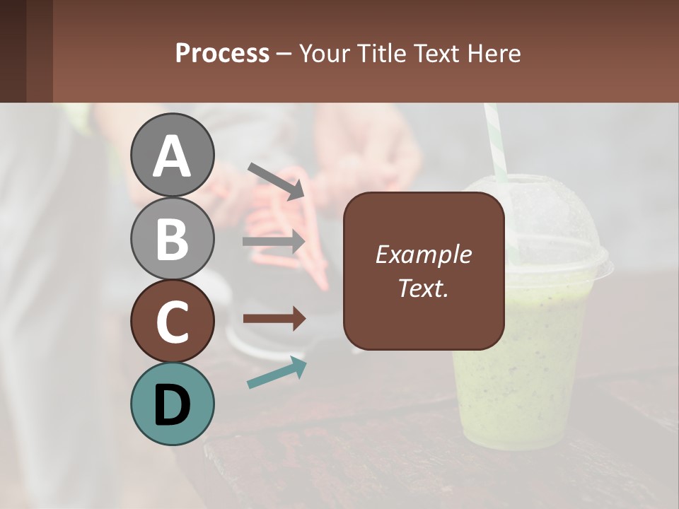 A Person Tying A Shoelace To A Green Drink PowerPoint Template