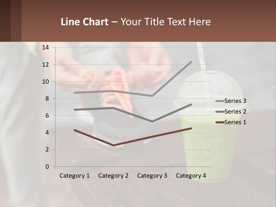 A Person Tying A Shoelace To A Green Drink PowerPoint Template