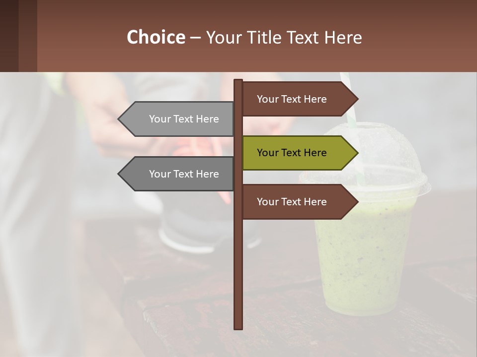 A Person Tying A Shoelace To A Green Drink PowerPoint Template