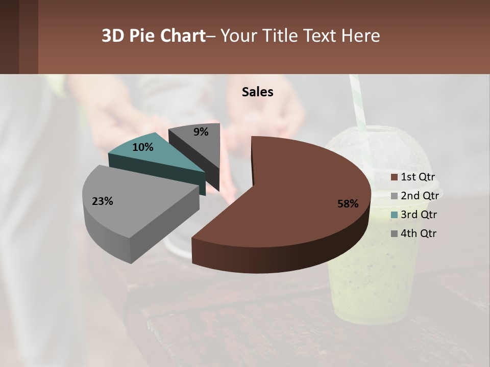 A Person Tying A Shoelace To A Green Drink PowerPoint Template