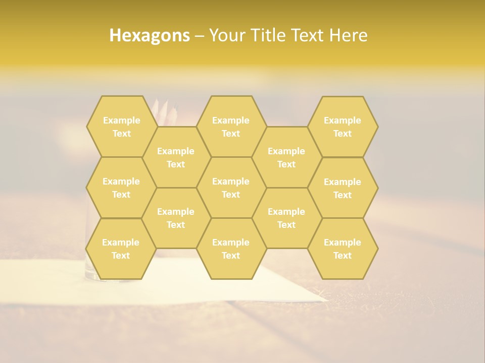A Table With A Glass And Two Pencils In It PowerPoint Template