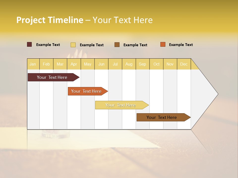 A Table With A Glass And Two Pencils In It PowerPoint Template
