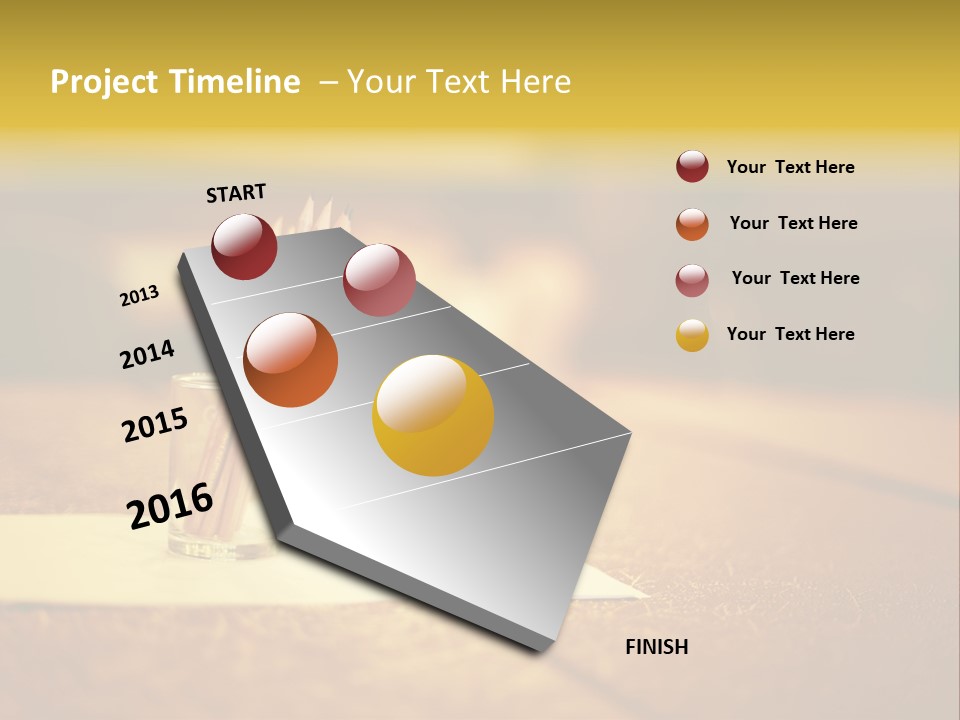 A Table With A Glass And Two Pencils In It PowerPoint Template