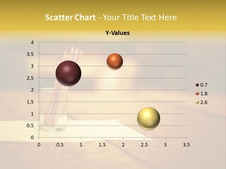 A Table With A Glass And Two Pencils In It PowerPoint Template