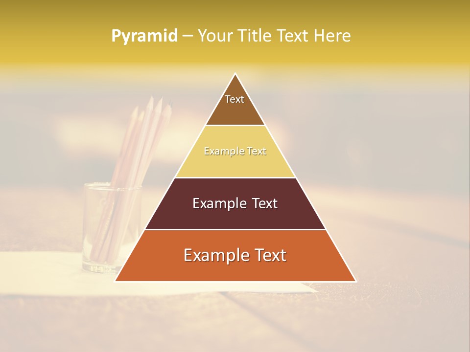 A Table With A Glass And Two Pencils In It PowerPoint Template
