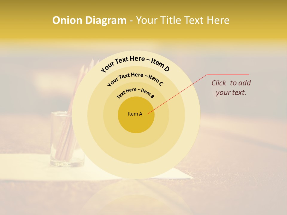 A Table With A Glass And Two Pencils In It PowerPoint Template