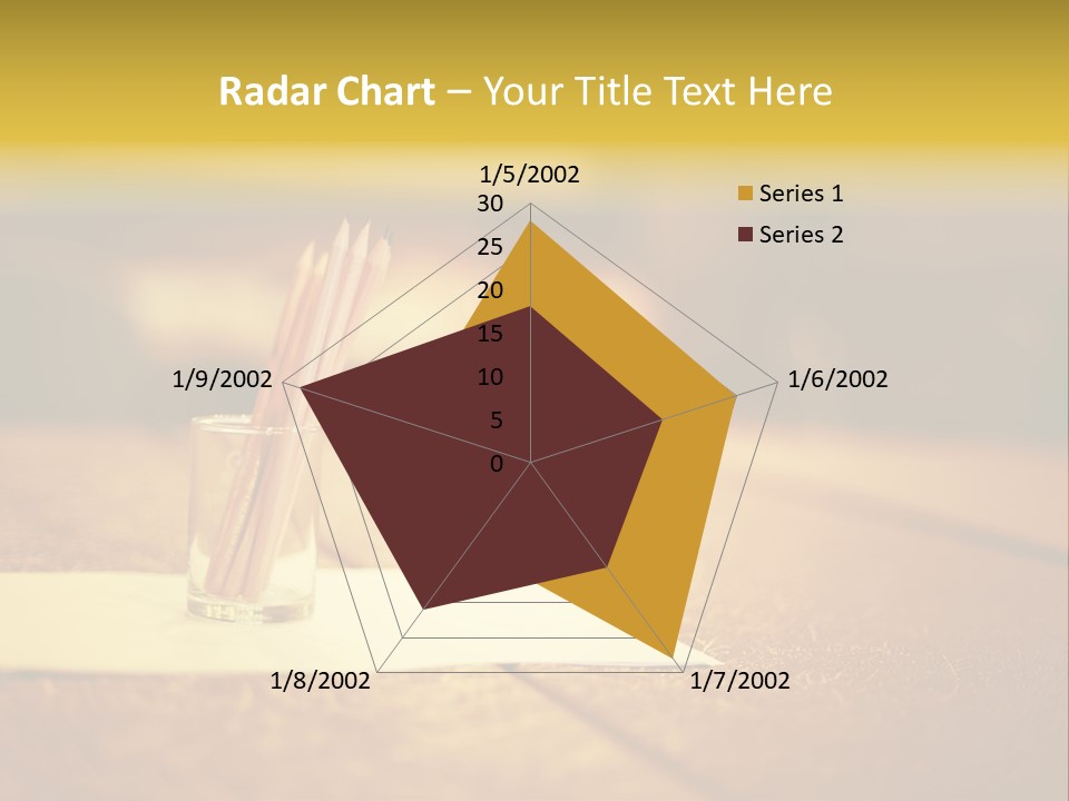 A Table With A Glass And Two Pencils In It PowerPoint Template