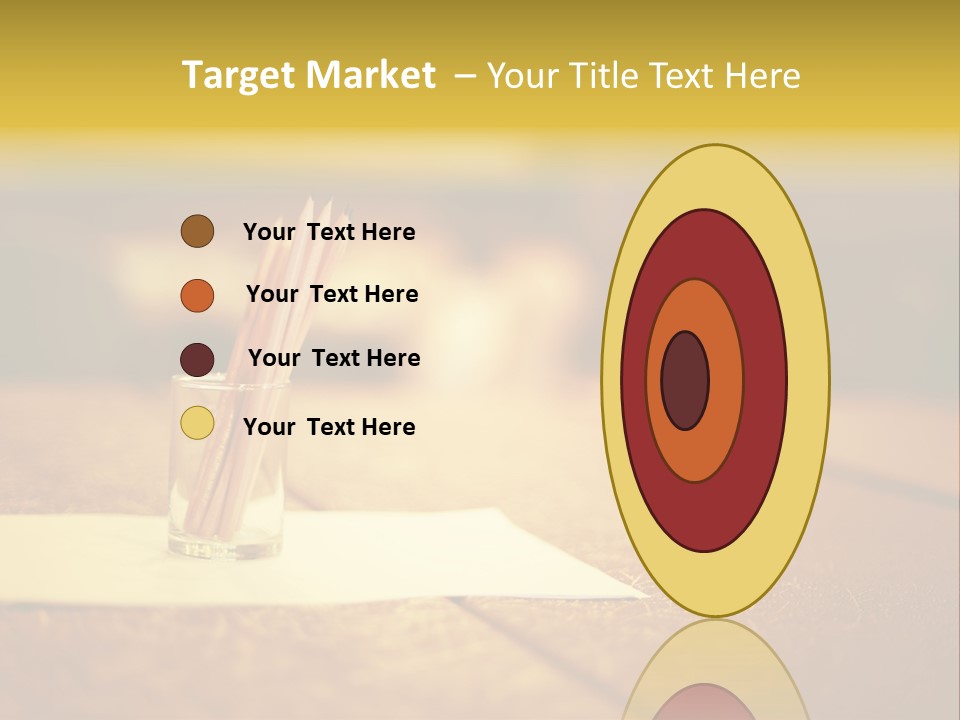 A Table With A Glass And Two Pencils In It PowerPoint Template