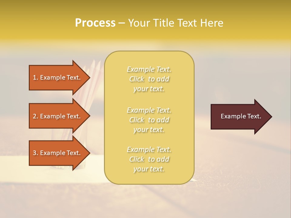 A Table With A Glass And Two Pencils In It PowerPoint Template
