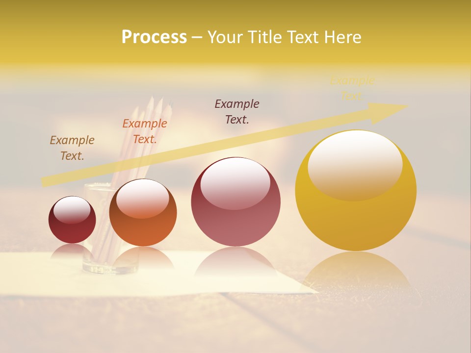 A Table With A Glass And Two Pencils In It PowerPoint Template