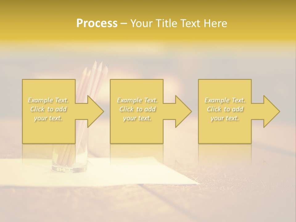 A Table With A Glass And Two Pencils In It PowerPoint Template