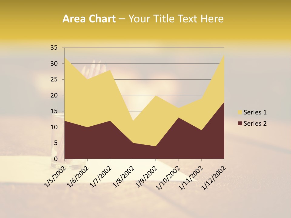 A Table With A Glass And Two Pencils In It PowerPoint Template