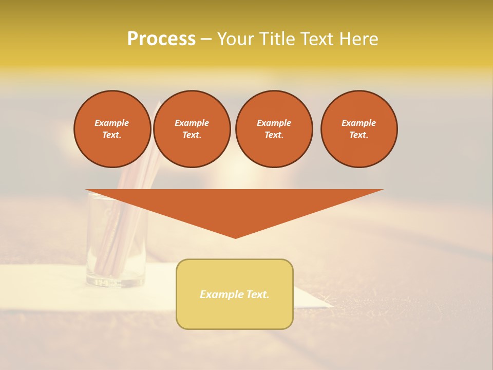 A Table With A Glass And Two Pencils In It PowerPoint Template
