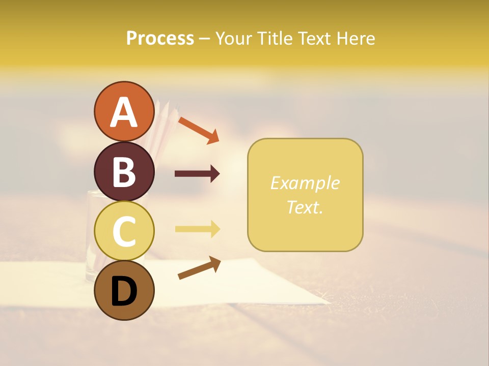 A Table With A Glass And Two Pencils In It PowerPoint Template