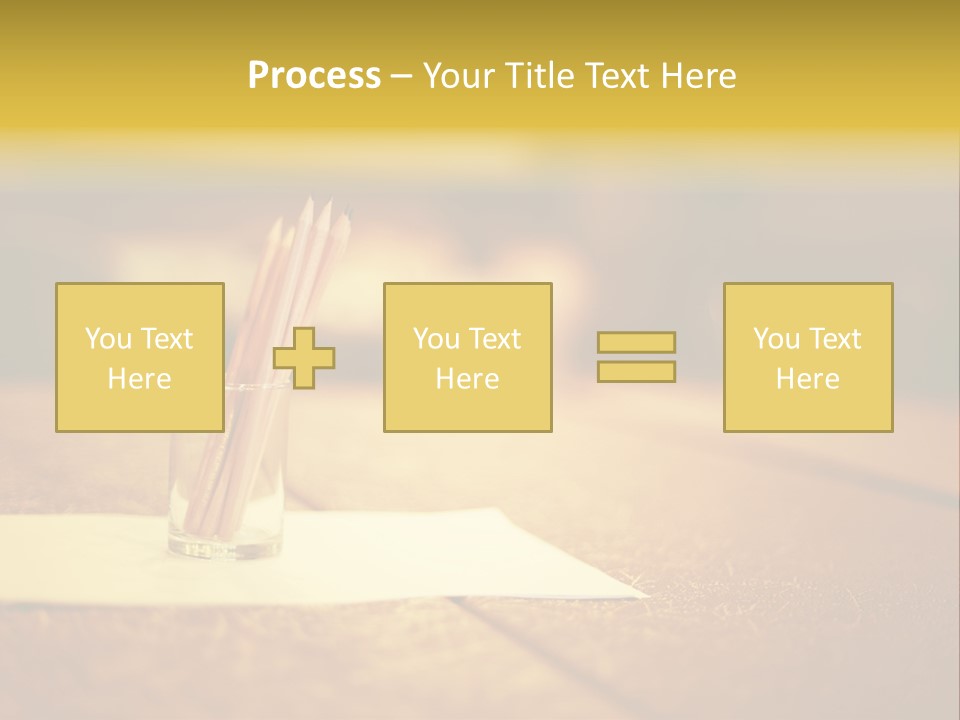 A Table With A Glass And Two Pencils In It PowerPoint Template