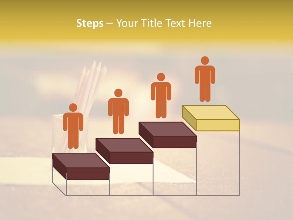 A Table With A Glass And Two Pencils In It PowerPoint Template