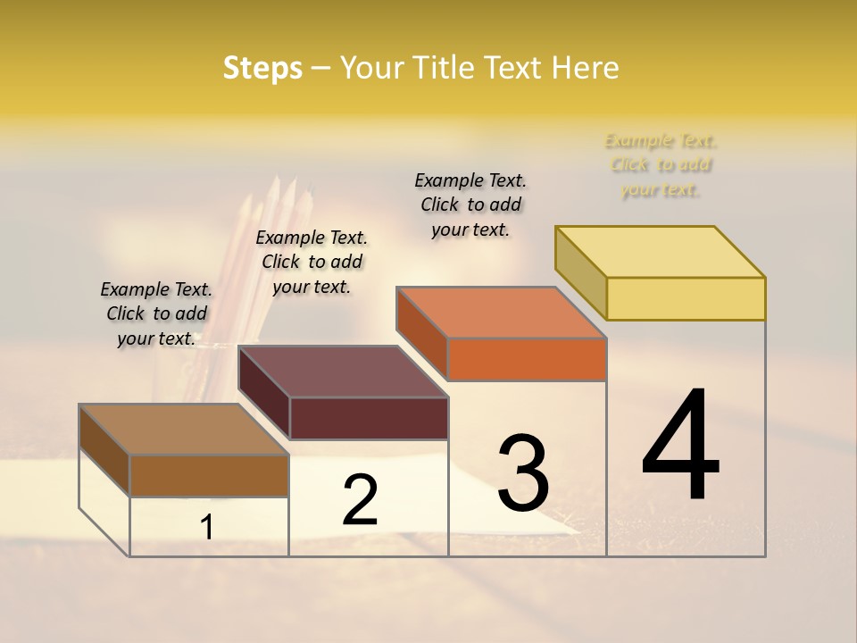 A Table With A Glass And Two Pencils In It PowerPoint Template