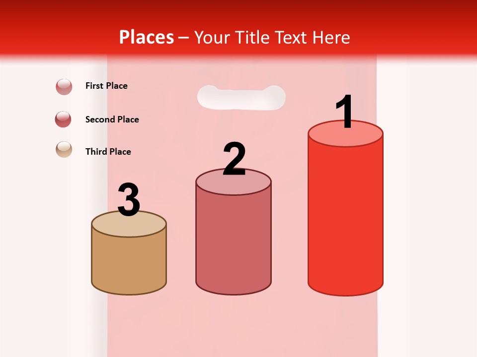 A Red Bag With A White Handle On A White Background PowerPoint Template