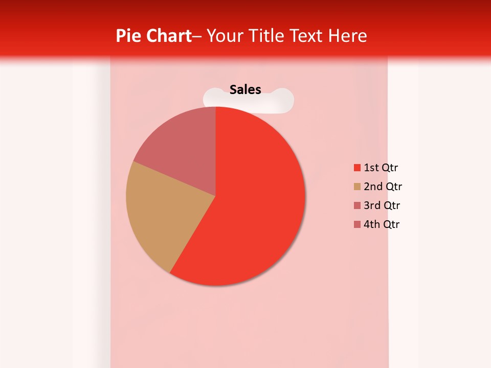 A Red Bag With A White Handle On A White Background PowerPoint Template