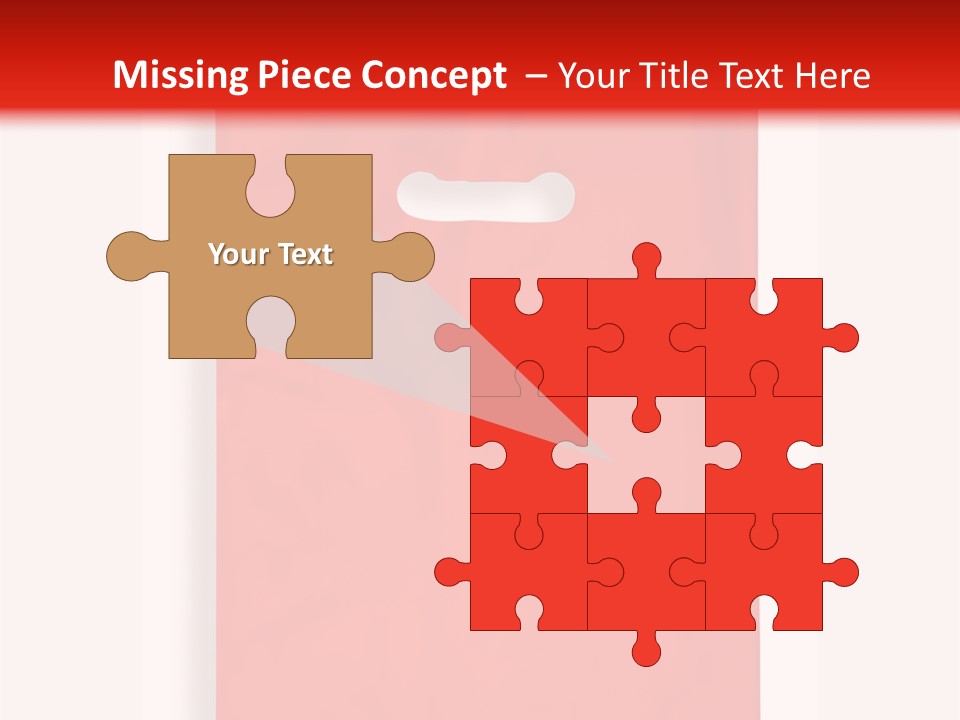 A Red Bag With A White Handle On A White Background PowerPoint Template