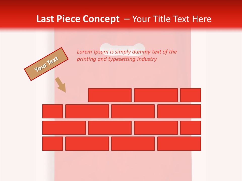 A Red Bag With A White Handle On A White Background PowerPoint Template