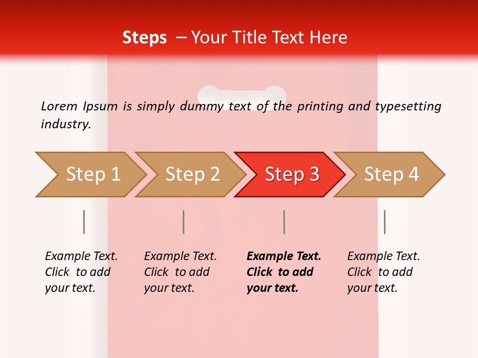 A Red Bag With A White Handle On A White Background PowerPoint Template