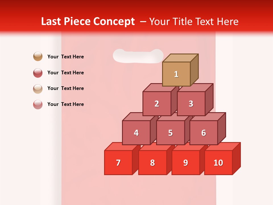 A Red Bag With A White Handle On A White Background PowerPoint Template