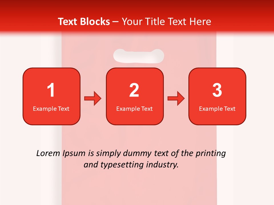 A Red Bag With A White Handle On A White Background PowerPoint Template