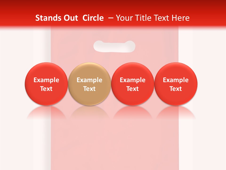 A Red Bag With A White Handle On A White Background PowerPoint Template