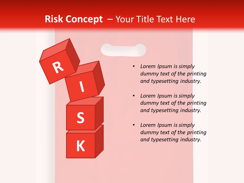 A Red Bag With A White Handle On A White Background PowerPoint Template